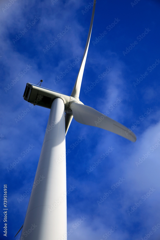 Close up of a windturbine and a pale blue sky, The Netherlands Close up of a windturbine and a pale blue sky, The Netherlands