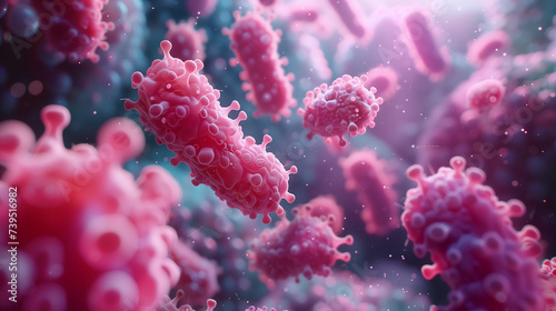 Konstfotografi Viruses and bacteria reveal their fascinating morphology and behavior