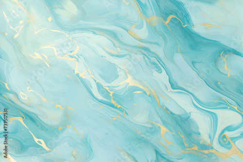 Abstract blue and gold marble texture with fluid pattern. Modern liquid design for creative backgrounds. Print for packaging, wallpapers, posters.