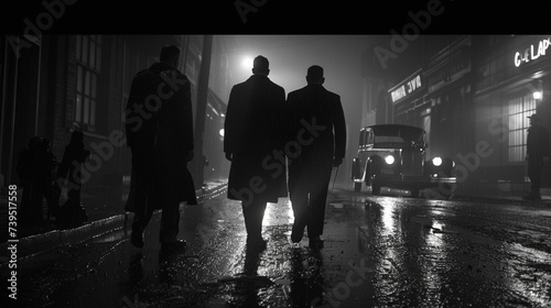 gang retrofuturistic film noir photo