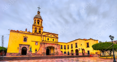 Temple and Convent of the Holy Cross in Santiago de Queretaro, Mexico photo