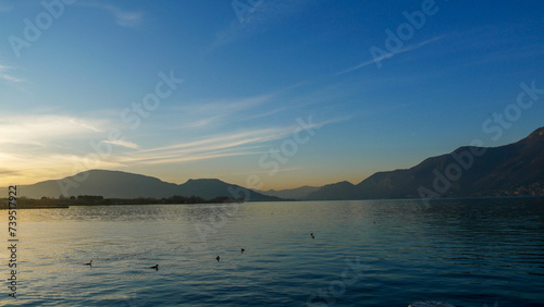 sunset on the lake