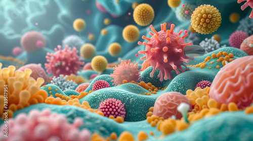 Embark on journey through the microbiome, where trillions of microorganisms coexist photo