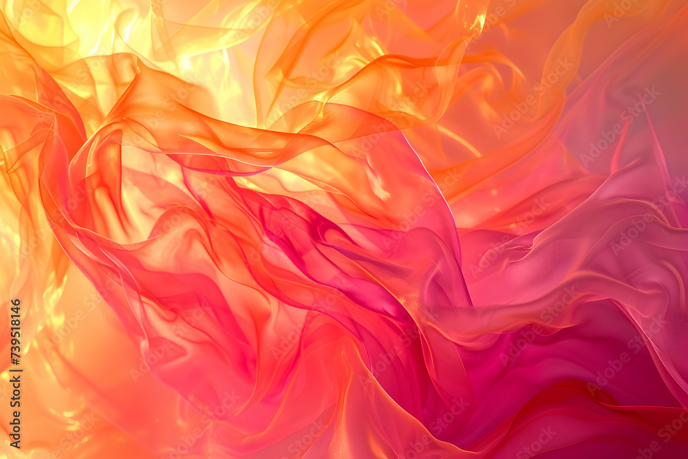 Fluid Harmony - Abstract Flowing Pattern in Pink and Orange Palette Fluid Harmony - Abstract Flowing Pattern in Pink and Orange Palette