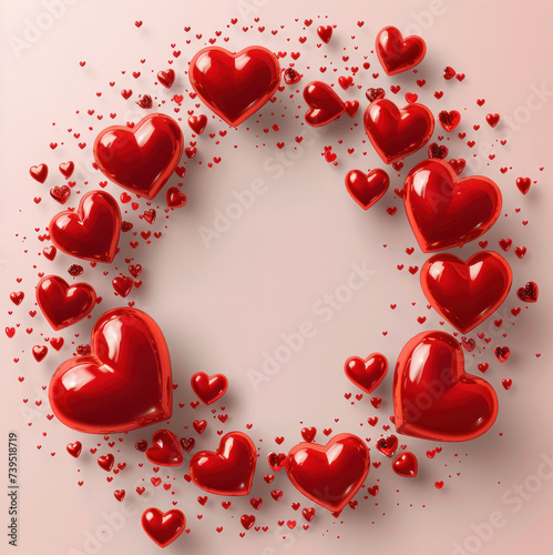 valentine's day poster template with large copy space for text
