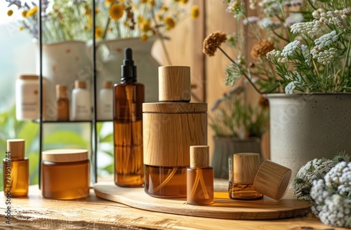products from allovercare on wood background