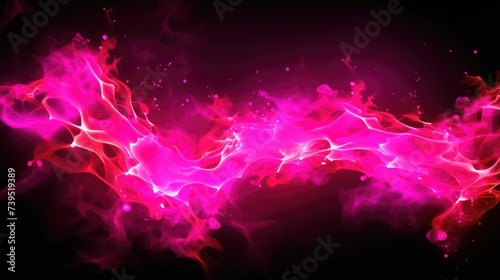 Flowing Pink Energy Currents in Abstract Design.