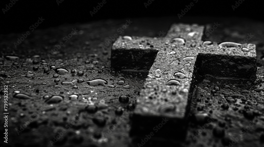 Christian cross symbolizing the death and resurrection of Jesus Christ. Christian Easter concept. Christian cross symbolizing the death and resurrection of Jesus Christ. Christian Easter concept.