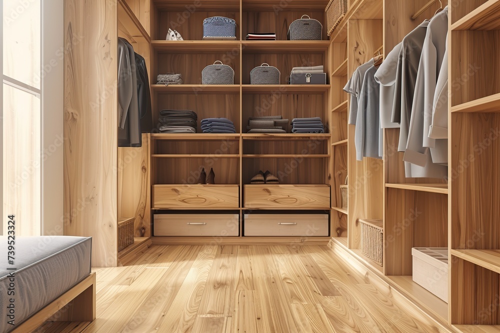 New dressing room with clothes New dressing room with clothes