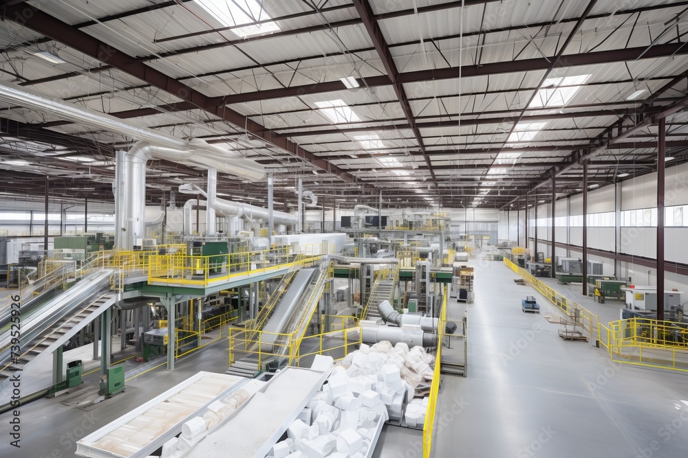 Eco-friendly recycling facility. compost, recycling, and trash bins in household Eco-friendly recycling facility. compost, recycling, and trash bins in household
