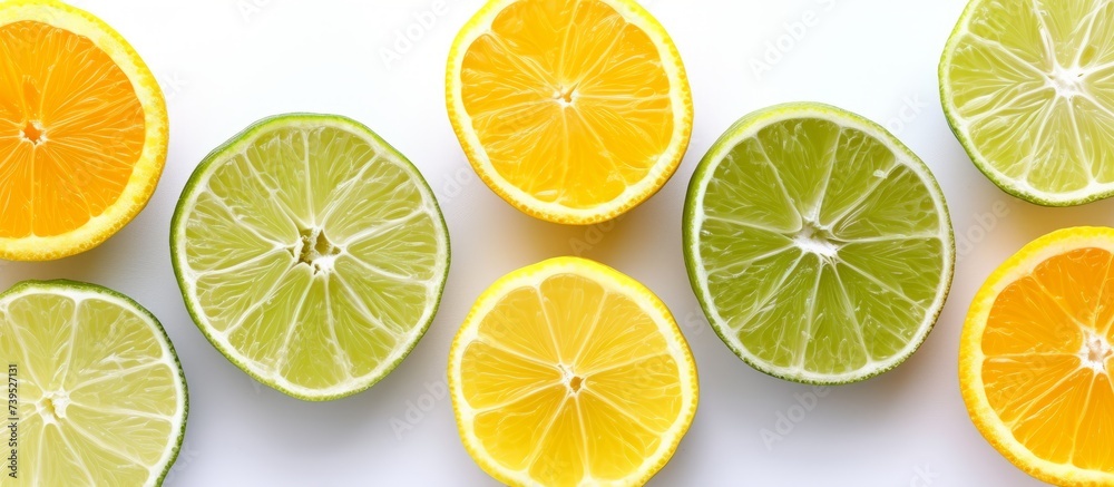 A Variety of Fresh Citrus Fruits Halved and Ready for Juicing and Cooking