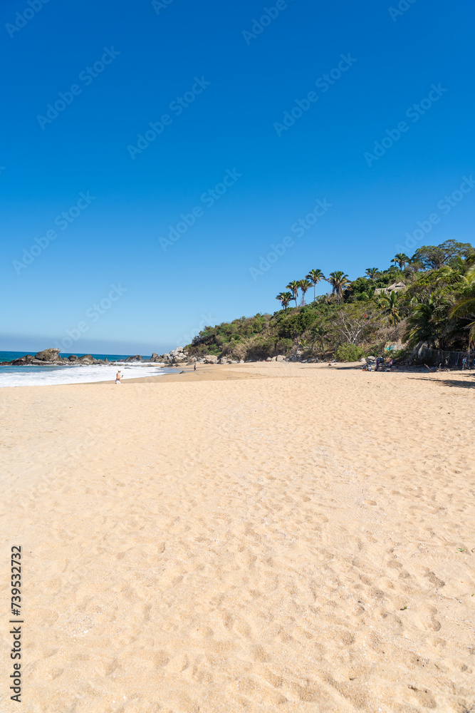 Hidden secluded beach in Sayulita Mexico