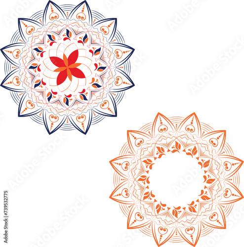 Set of mandala decorative and ornamental design