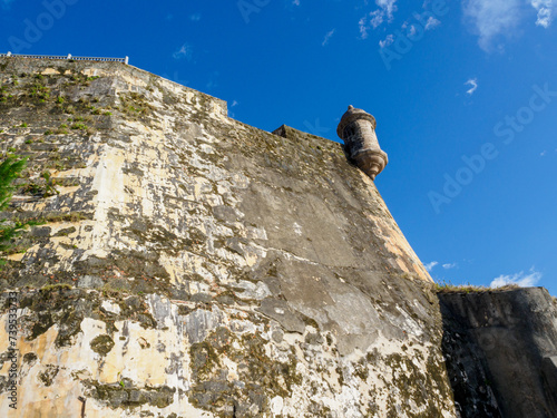 Colonial Spanish Fortress in a Bright Sunny Day photo