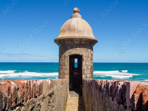 Colonial Spanish Fortress in a Bright Sunny Day photo