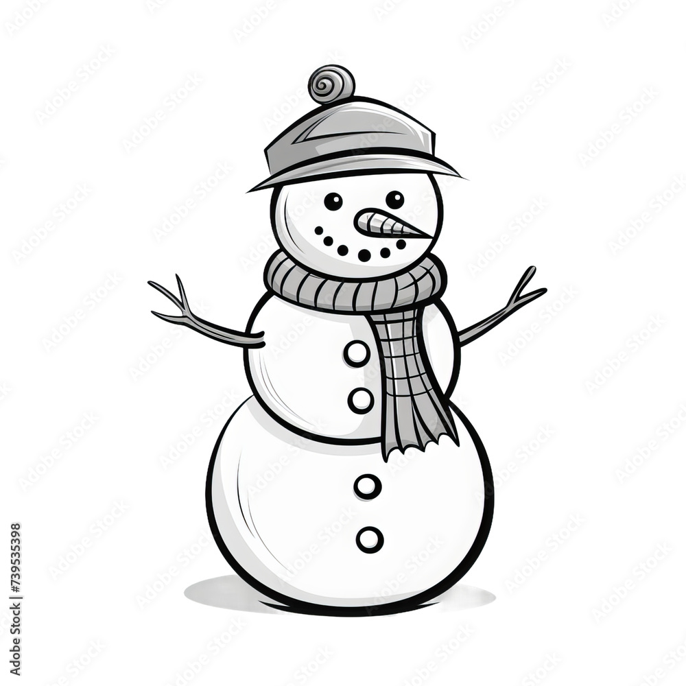 snowman with a broom snowman with a broom
