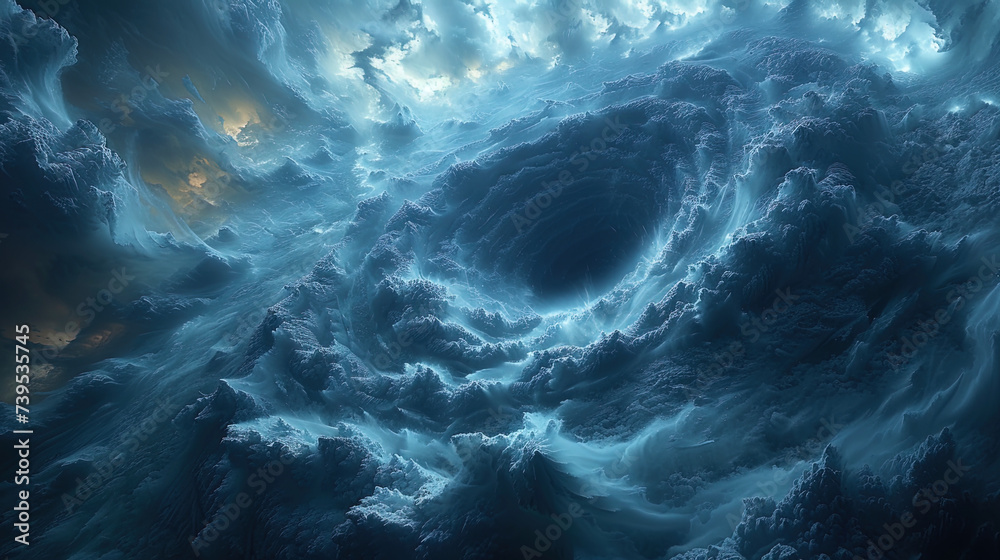 The cloudy sky, where dark clouds float like Atlantes in a giant whirlpo The cloudy sky, where dark clouds float like Atlantes in a giant whirlpo