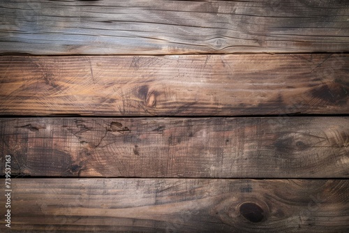 A rustic, weathered plank of hardwood rests on a bed of rich brown soil, telling the story of its journey from sturdy lumber to a humble piece of plywood photo