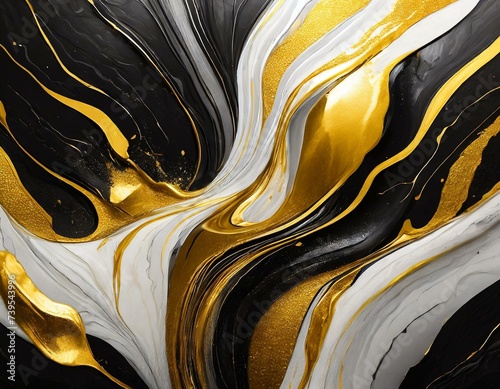 liquid melting metallic fluid Colors Abstract art. abstract art showcasing a melting pot of metallic colors photo