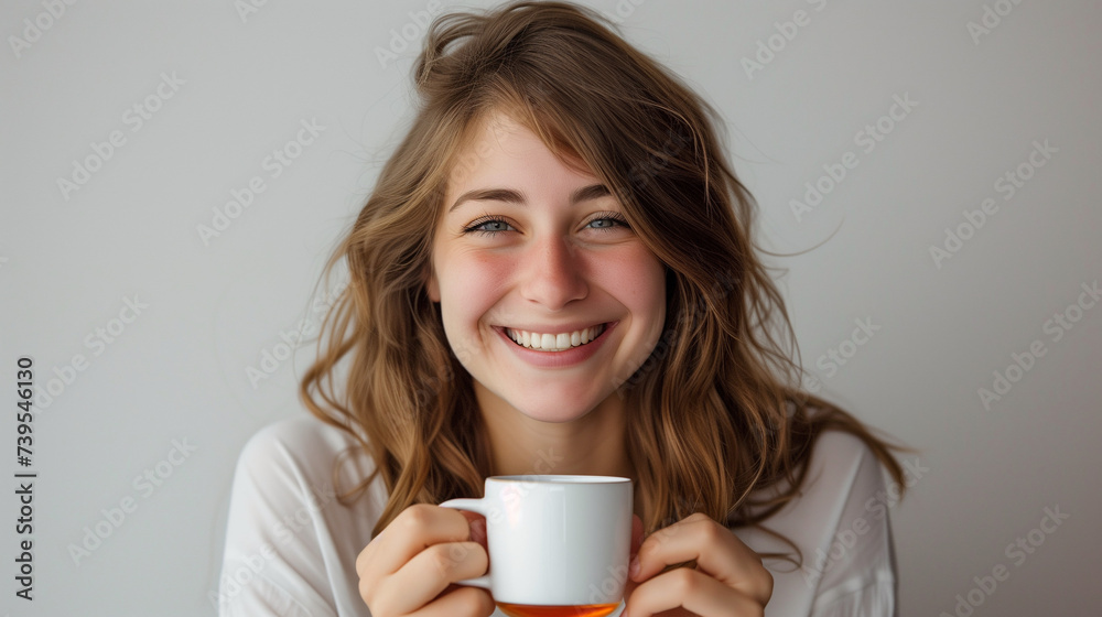 portrait of a woman drinking coffee portrait of a woman drinking coffee