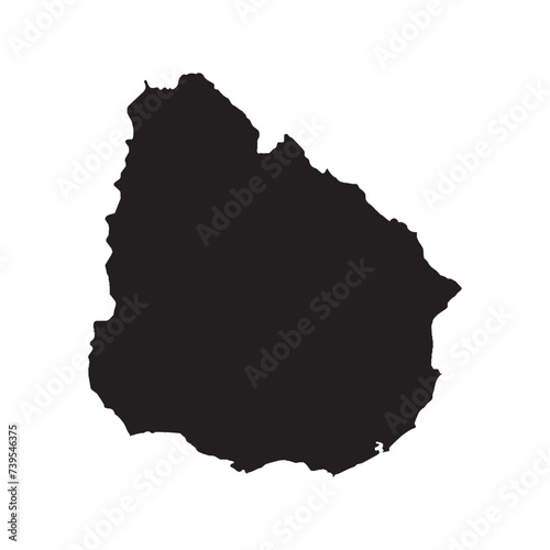 Uruguay map icon photo
