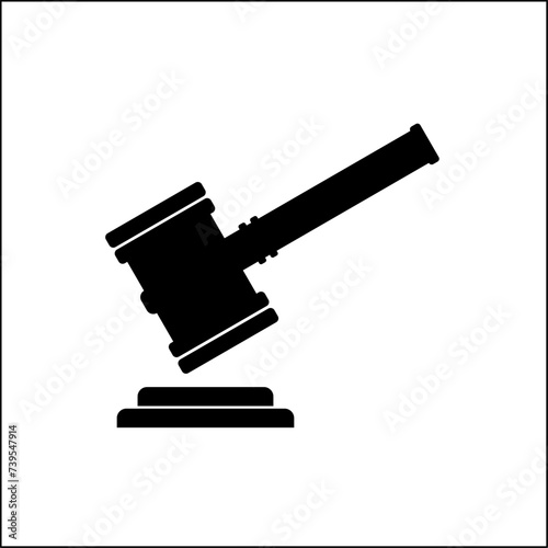 Gavel law logo design vector for legal attorney firm business company