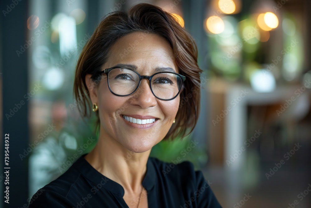 Smiling 45 years old mexican american female banker, happy middle aged business man bank manager, mid adult professional businessman ceo executive in office, older mature entrepreneur wearing glasses, Smiling 45 years old mexican american female banker, happy middle aged business man bank manager, mid adult professional businessman ceo executive in office, older mature entrepreneur wearing glasses,