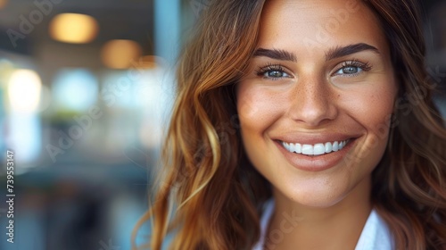 Successful Businesswoman's Radiant Smile Generative AI