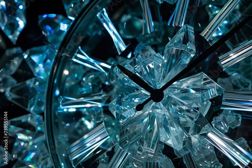 time crystals represented as a magic fantasy clock