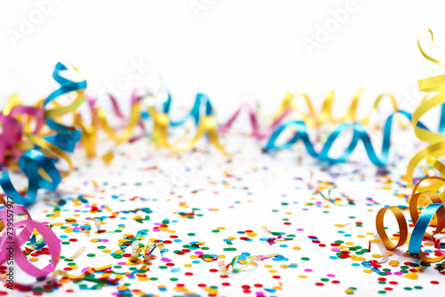 streamers isolated on white