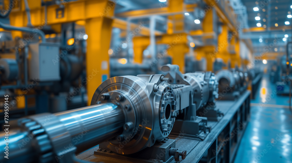 Fototapeta premium Large heavy duty machinery in a machining shop.