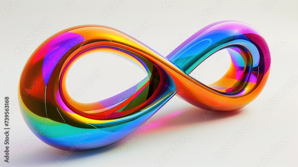 Infinite Loop A Mobius strip rendered in vibrant abstract colors symbolizing the infinite, cyclical nature of time and existence Infinite Loop A Mobius strip rendered in vibrant abstract colors symbolizing the infinite, cyclical nature of time and existence