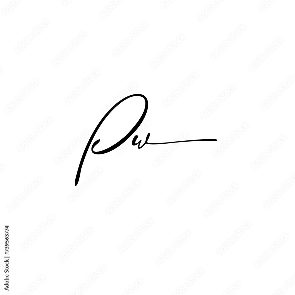 Initial wedding monogram logo template Initial wedding monogram logo template