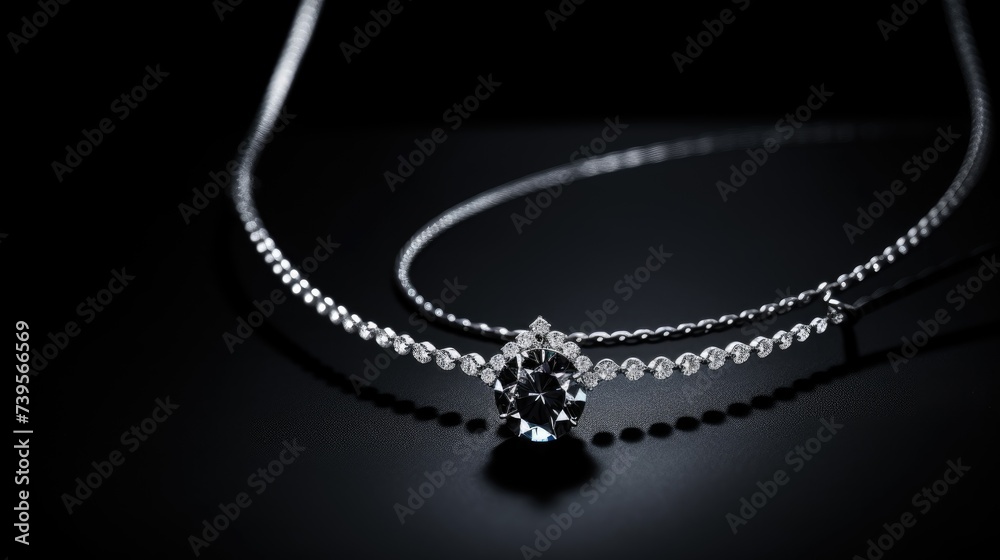 Radiant elegance: an opulent portrayal of luxury embodied in a captivating necklace, exuding sophistication, glamour, and timeless beauty, perfect for discerning tastes and refined occasions