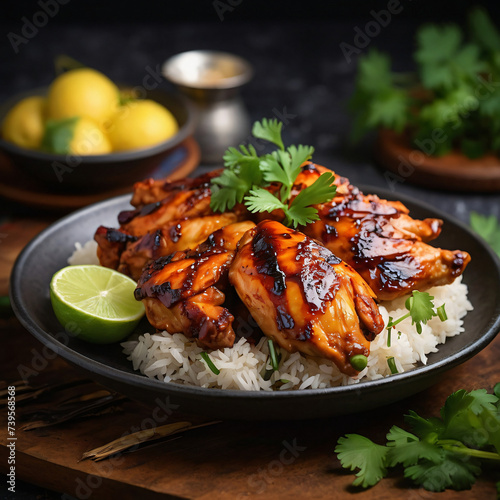 Huli Huli Chicken with Coconut Rice - Tropical Fusion Delight photo