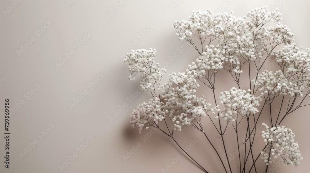 Vase of White Flowers on Table Vase of White Flowers on Table