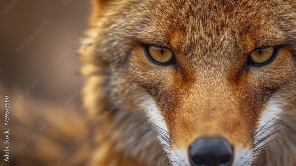 Obraz premium Close-up of a fox's face