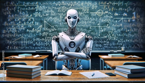 AI, robot, math, physics, equation, LLM, training, chatgpt, google, meta photo