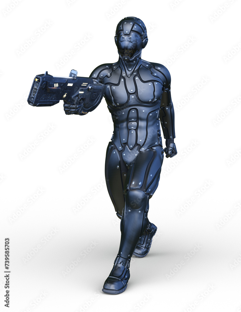 サイバー戦士 3DCGレンダリング サイバー戦士 3DCGレンダリング