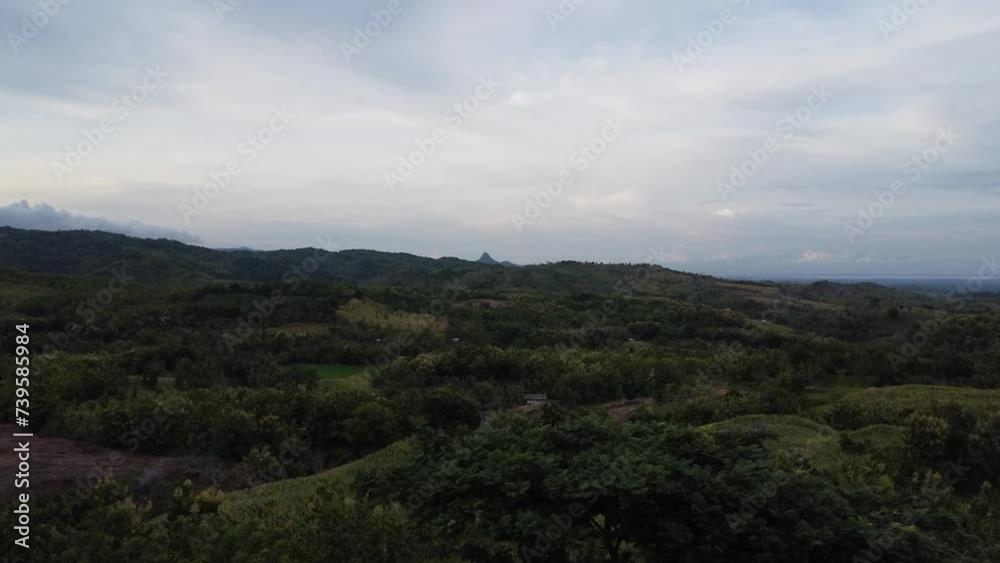 Aerial view. Natural view of mountains in Indonesia, Asia. View from above Aerial view. Natural view of mountains in Indonesia, Asia. View from above
