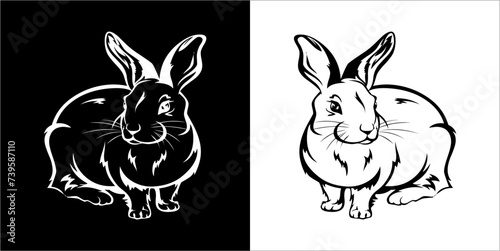 Illustration vector graphics of rabbit icon