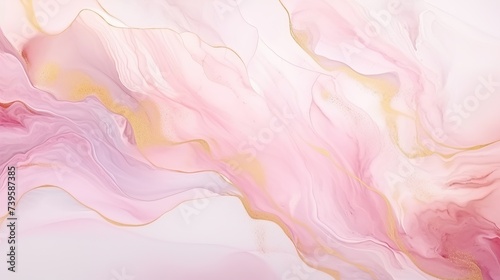 Elegant pink and gold abstract marble painting, luxury wedding card, women's day background, mother's day backdrop concept