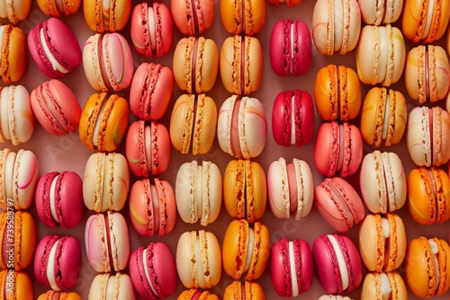 Numerous macarons for decoration