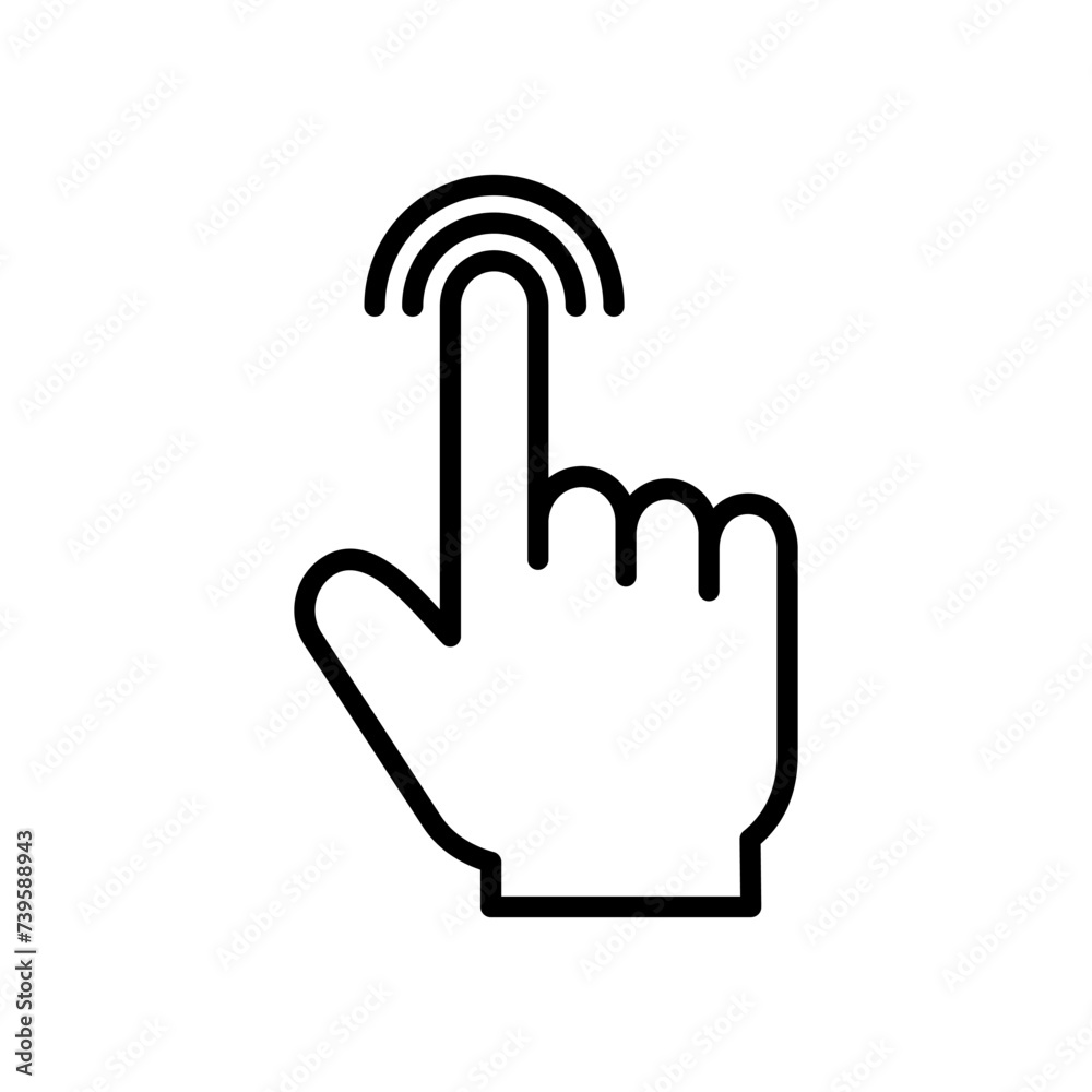 Hand click icon vector. pointer icon vector. hand cursor icon vector