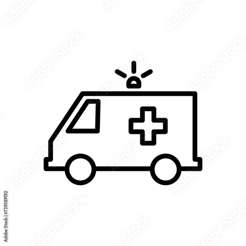 Ambulance icon vector. ambulance truck icon vector. ambulance car