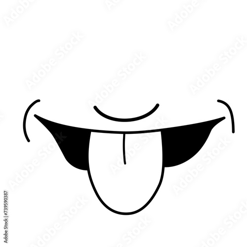 mouth cartoon icon