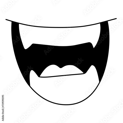 mouth cartoon icon