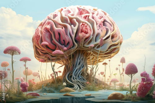 an illustration of an abstract illustration of the human brain