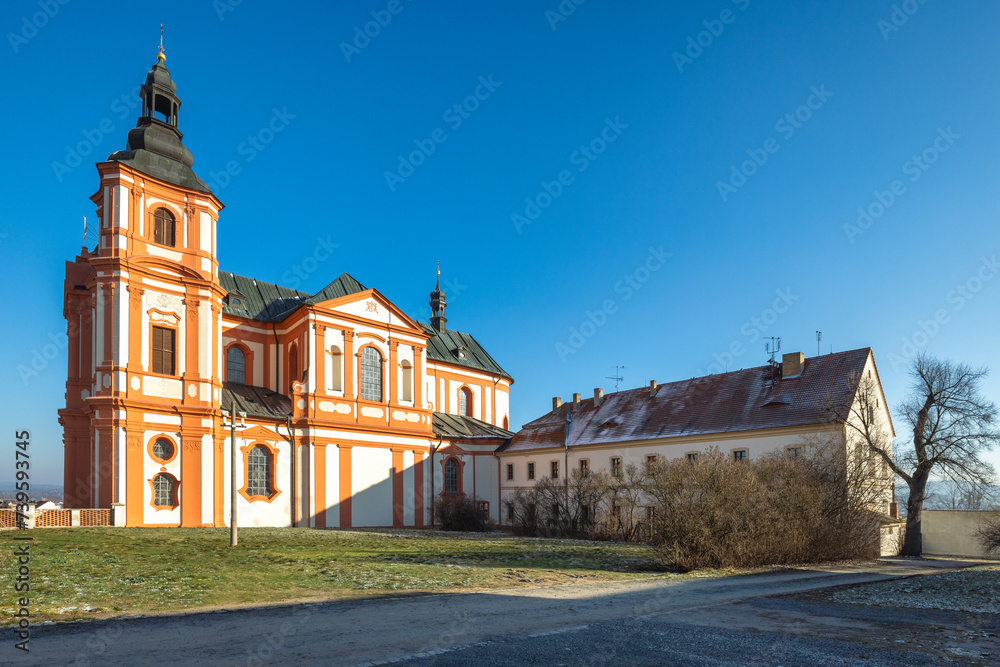 Church of the Assumption in Prestice village in Region Pilsen in Czech Republic, Europe.