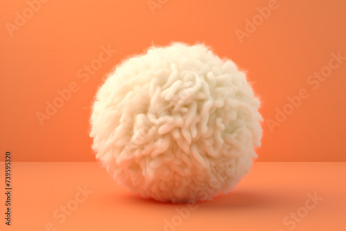 wool ball, fabric ball, ball made out of wool, fluffy ball